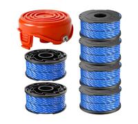 Bobina e copertura per bobina per decespugliatore, compatibile con Black&Decker GL315, GL337, GL350, GL650, GL652, A6441&597862-00, bobina di ricambio in nylon da 1,65 mm e 12,2 m (6 bobine + 1