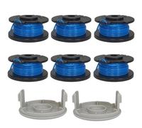 Bobina e copertura per decespugliatore compatibile con Ryobi One+ AC14RL3A, Olt1832 Rac124, linea di ricambio per decespugliatore Ryobi 18V 24V 40V (bobina * 6+tappi* 2)