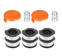 Bobina e Filo per decespugliatore Black & Decker, Bobina decespugliatore, Linea di Ricambio per decespugliatore, BESTA525 BESTA528 BESTA530 BESTE630 BD032 (6+2 Pezzi)