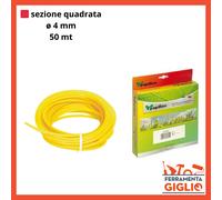 Bobina Filo per Decespugliatore 4 mm Quadro Tagliabordi Matassa Tagliaerba 50 mt