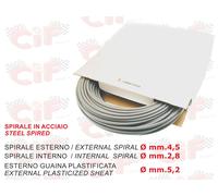BOBINA GUAINA GRIGIO 50MT ESTERNO CON PLASTIFICA Ø mm. 5,2