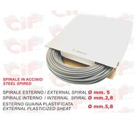 BOBINA GUAINA GRIGIO 50MT GRIGIO ESTERNO CON PLASTIFICA Ø mm.5,8