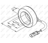 Bobina, innesto elettromagnetico (compressore) per ALFA ROMEO CADILLAC CHRYSLER