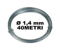 BOBINA MATASSA FILO FERRO FILATO CROMATO DIAMETRO 1,4MM PER 40 METRI