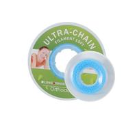 Bobina ortodontica colorata in gomma elastica elastica per bretelle corte, lunghe e continue, trattamento ortodontico, 1 pezzo (lungo, azzurro cielo)