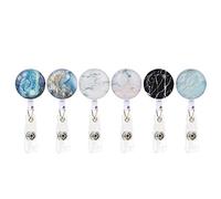 Bobina per Badge, 6 Pezzi Portabadge per Portabadge con Clip Portabadge ID Portabadge Portabadge Retrattile per Impiegati Medici Infermieri Forniture