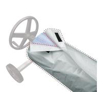 Bobina per coperta solare per piscina, copertura protettiva per film per piscina, sistema di archiviazione resistente alle intemperie per piscine fuori terra, avvolgitore per coperta solare per