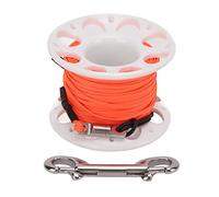 Bobina per dita Bobina in plastica Bobina durevole e leggera con doppia chiusura a scatto con filo arancione da 15 m per immersioni subacquee su relitti Esplorazione subacquea