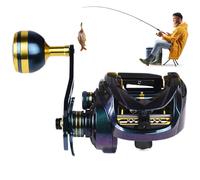 Bobina per esca Caster - 7.2: 1 rapporto di trasmissione mulinelli da , potenza di resistenza di 8 kg | Mulinello a basso profilo per avventure di sul fiume, sul lago e in acqua salata