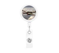 Bobina retrattile con clip da cintura e portachiavi porta lotto, clip per badge con nome, clip per badge della seconda guerra mondiale aereo, porta carte d'identità, per impiegati, dottori, infermieri