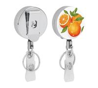 Bobina retrattile per badge arancione con robusta clip a coccodrillo, porta badge infermieristico, portachiavi per impiegati, insegnanti, donne, regali