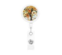 Bobina retrattile per badge con clip da cintura e portachiavi porta lotto, clip per badge con margherite, farfalle, coccinelle, insetti, porta carte d'identità, per impiegati, dottori, infermieri