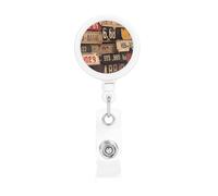 Bobina retrattile per badge con clip da cintura e portachiavi porta lotto, clip per badge, vecchia targa d'identità, porta carte d'identità, per impiegati, dottori, infermieri, badgeReel portachiavi