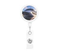 Bobina retrattile per badge con navi da crociera, resistente, con clip per cintura, cordini retrattili, porta carte d'identità con portachiavi, clip per badge per ufficio, infermiera, dipendente