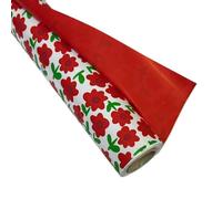 Bobina Rotolo Carta Cartopack Daisy Rosso 100 cm x 25 Metri - 40 My