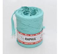 Bobina Rotolo Rafia Raffia Polyrafia Sintetica Colore TIFFANY R34 Altezza mm.15 Lunghezza Metri 200