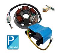 BOBINA/STATORE/CANDELA BR7HS VESPA/PX/PXE ARCOBALENO 125 150 ORIGINALE PIAGGIO