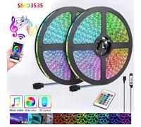 Bobina Striscia Luce Led Di 98,4 Piedi / 65,6 Piedi, Striscia Di Luce Rgb 3535 A Cambiamento Di Colore, Striscia Di Luce Intelligente, Telecomando A 24 Tasti Con Controllo Applicazione E Luce Notturna