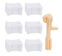 Bobine a Punto Croce con Avvolgicavo Ricamo Croce A Bobina Bianco Bobine Di Filo Interdentale In plastica Per Lo Stoccaggio Di Ricami Cucito Fai-da-te Bianca