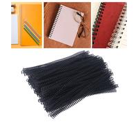 Bobine a spirale nera con diametro di 9,5 mm, rapporto 4:1, compatibile con formato A4, capacitÃ di 75 fogli, confezione da 100 pezzi