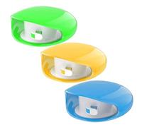 Bobine del cavo automatico da 3 pezzi, bobina automatica ellittica portatile per cavi telefonici, avvolgitore a cavo retrattile per aula per ufficio, giallo, blu e organizzatore verde per elettrodome