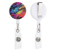 Bobine di badge colorate retrattili con portachiavi divertente infermieristica bobina badge clip porta badge per infermieri ufficio insegnante