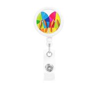 Bobine di badge retrattili colorate infradito da spiaggia porta badge resistente porta lotti nome ID badge clip per impiegati dottori infermieri ID badge bobina con clip da cintura portachiavi