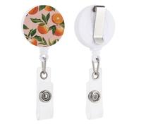 Bobine di badge retrattili con clip a coccodrillo girevole porta badge retrattile clip bobina clip infermiera badge clip fresco grande arancione ID badge clip portachiavi per medici in ufficio