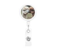 Bobine di badge retrattili con clip e portachiavi, divertenti clip per badge in alpaca, porta badge per ufficio, dottore, infermiere