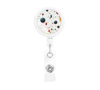 Bobine di badge retrattili con clip e portachiavi, simpatiche clip per badge fisica, stampa fisica, porta badge per impiegati, dottori, infermieri