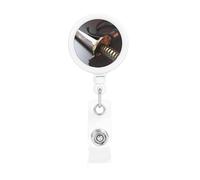 Bobine di badge retrattili con clip e portachiavi, simpatiche clip per badge giapponesi samurai spada porta badge per impiegato, dottore, infermiere