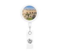 Bobine di badge retrattili con clip e portachiavi, simpatiche clip per badge Israele alla Torre di David, porta badge per ufficio, dottore, infermiere