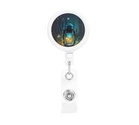 Bobine di badge retrattili con clip e portachiavi, simpatiche clip per badge lucciole e lanterna, porta badge per ufficio, dottore, infermiere