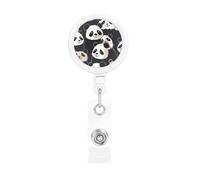 Bobine di badge retrattili con clip e portachiavi, simpatiche clip per badge, simpatico panda, porta badge per ufficio, dottore, infermiere