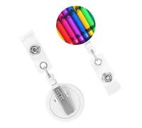 Bobine di badge retrattili Heavy Duty Porta badge con clip Carino Infermiera Badge Reel Nome Clip per badge decorativo Pastelli colorati Porta carte d'identità per impiegato dottore infermiera