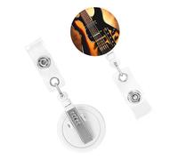 Bobine di badge retrattili resistenti con clip carino infermiera badge bobina nome decorativo badge clip strumentale chitarra ID porta carte d'identità per impiegato dottore infermiera