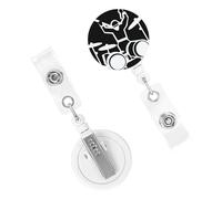 Bobine di badge retrattili resistenti con clip carino infermiera badge bobina nome decorativo badge clip batterista ID porta carte d'identità per lavoratore d'ufficio, dottore, infermiere