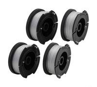Bobine di filo in nylon ABS con copertura per bobina e molla per decespugliatori, confezione da 4, lunghezza 9,14 m, diametro 1,65 mm, compatibili (4 bobine di filo)