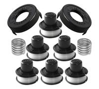 Bobine di Filo per Tagliaerba Compatibili con Black + Decker Sostituisci GL250 GL310 GL360 GL360SB,Bobina di ricambio del tagliaerba in Nylon (6 bobine+2 Pezzi Copri Bobina+2 molla)