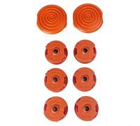 Bobine di ricambio per decespugliatore per modelli WA0007 WG116 WG119, confezione da 6 + 2 pezzi da 4,9 m e 0,065 pollici, in nylon, con tappi per Worx Electric Cordless