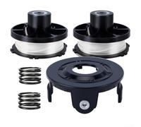 Bobine di ricambio per tagliaerba compatibili con Dur181 Dur181z Dur181rf, linea 1,6 mm lunghezza 6 m, molla elettrolitica e base in blocco di ferro, alloggiamento in plastica, 2 bobine 1 copertura 2