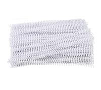Bobine di Rilegatura a Spirale da 100 Pezzi, 48 Anelli Passo 4:1 Dorso di Rilegatura in Carta A4 in Plastica, capacità 40 Fogli, Diametro 8 Mm(Bianco)