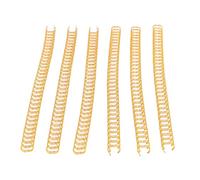 Bobine di Rilegatura a Spirale da 100 Pezzi Passo 3:1 Dorso di Rilegatura a Doppio Anello con capacità di 20 Fogli Dorso di Rilegatura (GOLD)