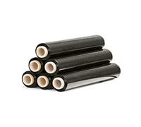BOBINE FILM ESTENSIBILE MANUALE NERO 6 ROTOLI H. CM. 50 KG. 2,4
