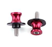 Bobine Forcellone Cnc, 2Pcs 6 Mm Moto Cnc Cavalletto Posteriore Cursori Bobina Forcellone Stand Bobine Forcellone Accessori Moto (Rosso)