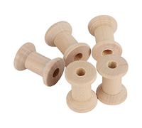 Bobine in Legno per Mestiere, Bobine di Filo Filo in Legno Bobine da Filo 50pcs Bobine in Legno Lucidabile retrò Bobine Vuote per Arti Artigianali