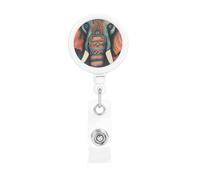 Bobine per badge retrattili con clip e portachiavi, simpatiche clip per badge astratto, elefante, porta badge per ufficio, dottore, infermiere
