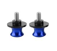 Bobine per braccio oscillante,KIMISS 2 pezzi 6mm bobina per forcellone in lega di alluminio universale moto supporto posteriore cursore forcellone cursore bobine basculanti (blu)