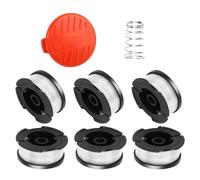 Bobine portafilo per tagliabordi Black & Decker, Bobine Rocchetti Filo in Nylon, 9m 1/4" Bobine Compatibile per Tagliabordi Black&Decker