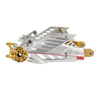 Bobine Slider Protector Cursori Forcellone Adatto Per M3M5 Monkey Niu N1S Moto Forcellone Scudo Forcella Piatta Supporto Telaio Motore Singolo Doppio Ammortizzatore Posteriore(Niu N1S Silver gold)